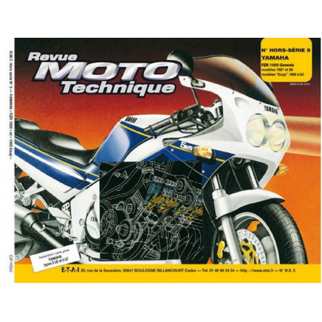 REVUE MOTO TECHNIQUE YAMAHA FZR 1000 de 1987 à 1993 - RMT HS05 | 9782726895047 |