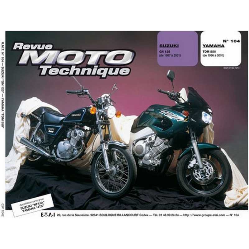 REVUE MOTO TECHNIQUE SUZUKI GN 125 de 1987 à 2001- RMT 104 | 9782726891339 |