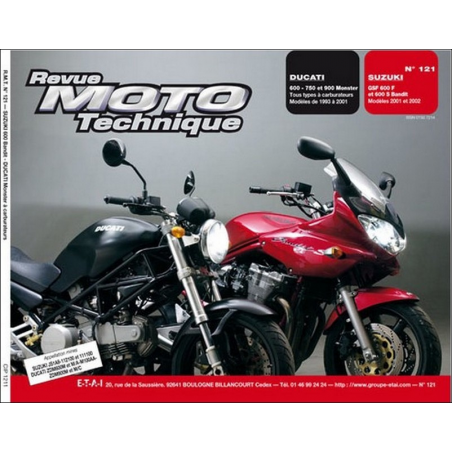 REVUE MOTO TECHNIQUE SUZUKI 600 GSF et BANDIT de 1993 à 2001 - RMT 121 | 9782726891773 |