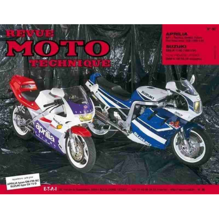 REVUE MOTO TECHNIQUE APRILIA 125 de 1989 à 1991 - RMT 80 | 9782726891018 |
