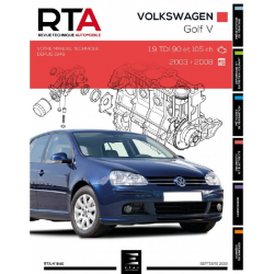 REVUE TECHNIQUE VOLKSWAGEN GOLF 5 Diesel (2003 à 2008) - RTA 840 | 9791028307837 | 2