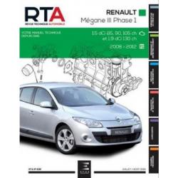REVUE TECHNIQUE MEGANE 3 PHASE 1 Diesel (2008 à 2012) - RTA 839 | 9791028307820 | 2