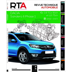 REVUE TECHNIQUE Dacia Sandero II phase 1 (2012 - 2017) essence - RTA 826 | RTA 826 | 2