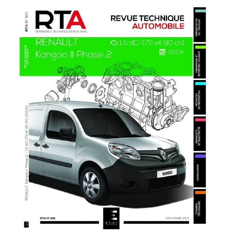 REVUE TECHNIQUE RENAULT KANGOO 2 PHASE 2 Diesel (2013-2020) - RTA 821 | 9791028306168 |