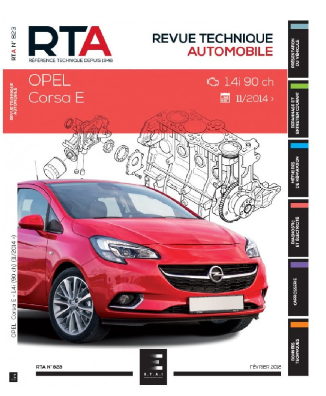 REVUE TECHNIQUE Opel Corsa V (E) (2014 - 2019) - RTA 823 | RTA 823 |