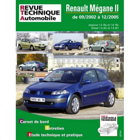 REVUE TECHNIQUE RENAULT MEGANE 2 PHASE 1 (2002 à 2005) - RTA 121 | 9782726812112 |