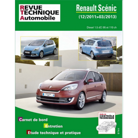 REVUE TECHNIQUE RENAULT SCENIC / GRAND SCENIC 3 PHASE 2 (2011 à 2013) - RTA B788 | 9782726878859 |