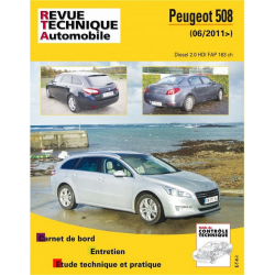 Revue Technique PEUGEOT 508 1 PHASE 1 (2011 à 2014) - RTA B780 | 9782726878057 | 2