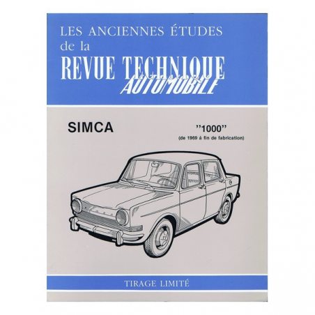 RTA 260/360/394 Simca 1000 de 1969 à fin de fab. | RTA260 |
