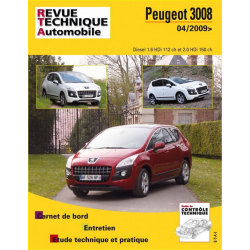 REVUE TECHNIQUE PEUGEOT 3008 1 PHASE 1 (2009 à 2013) - RTA B752 | 9782726875254 | 2