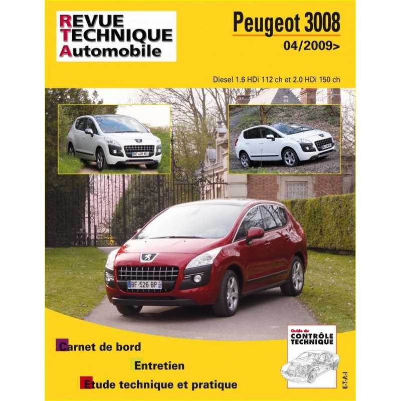 REVUE TECHNIQUE PEUGEOT 3008 1 PHASE 1 (2009 à 2013) - RTA B752 | 9782726875254 |