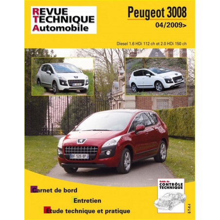 REVUE TECHNIQUE PEUGEOT 3008 1 PHASE 1 (2009 à 2013) - RTA B752 | 9782726875254 |