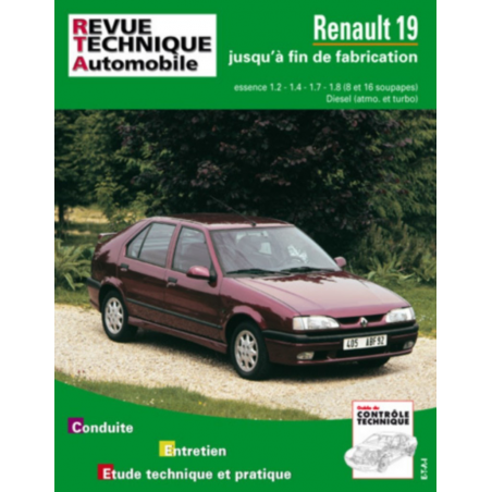 REVUE TECHNIQUE RENAULT 19 ESSENCE ET DIESEL - RTA 700 | 9782726870037 |