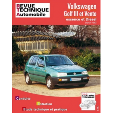 REVUE TECHNIQUE VOLKSWAGEN VENTO GOLF 3 (1992 à 1999) - RTA 720 | 9782726872024 |