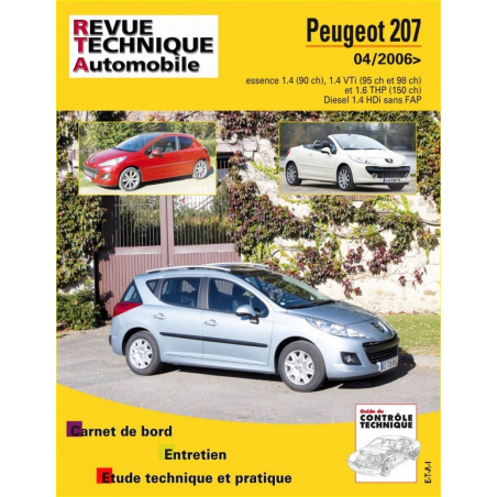 REVUE TECHNIQUE PEUGEOT 207 (2006 à 2012) - RTA B724 | 9782726872451 |