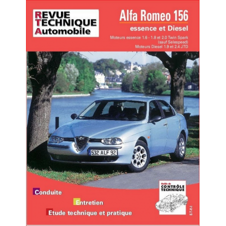 REVUE TECHNIQUE ALFA ROMEO 156 (1997 à 2001) - RTA 627 | 9782726862711 |
