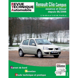 REVUE TECHNIQUE RENAULT CLIO CAMPUS 2 PHASE 1 (2006 à 2009) - RTA B726 | 9782726872659 | 2