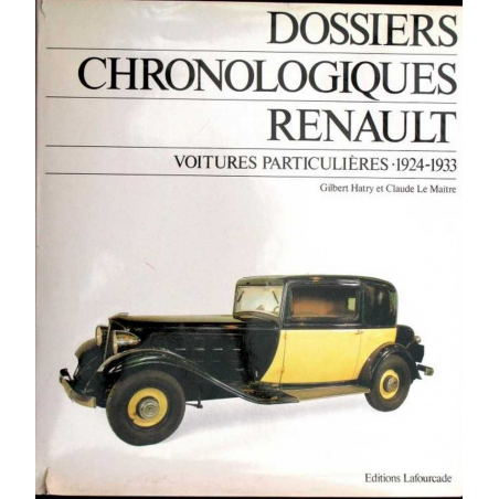 Dossiers chronologiques Renault Tome 5 (1924-1933) | Dossier Tome 5 |