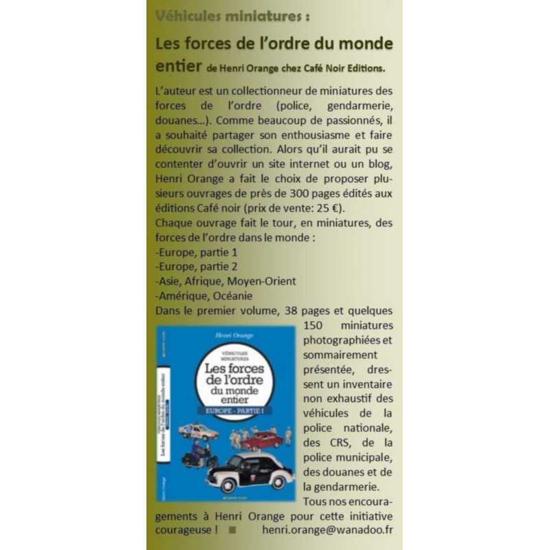 Véhicules miniatures. Les forces de l'ordre (Europe Vol.1) | 9782955348208 |