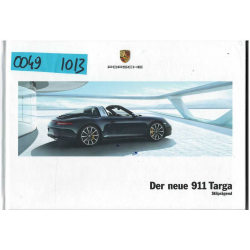 Catalogue PORSCHE 911 TARGA et TARGA S (10/2013) Allemand | PORS166 - Ref: WSLCX 150 100 031 0 DE/WW |