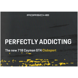 Catalogue PORSCHE 718 CAYMAN GT4 Clubsport (Anglais) | PORS215 - Ref: WSRZ 180 109 S920 |