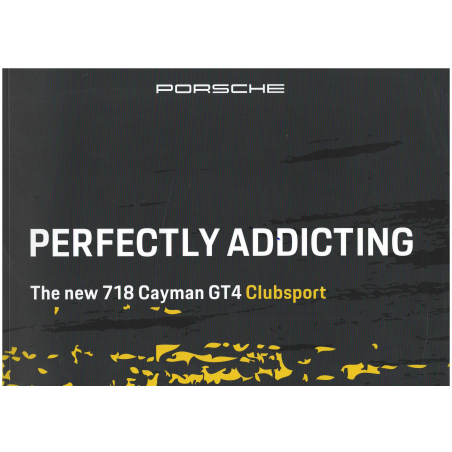 Catalogue PORSCHE 718 CAYMAN GT4 Clubsport (Anglais) | PORS215 - Ref: WSRZ 180 109 S920 |