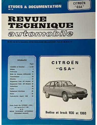 Revue Technique Citroën GS A (Berline et Break) 1130 et 1300 | EtuDoc GSA |