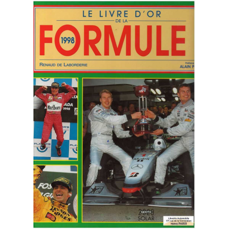 Le livre d'or de la formule 1 / 1998 | 9782263027390 |