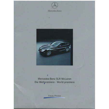 Dossier presse photo Mercedes SLR Mclaren | Presse SLR Mclaren |