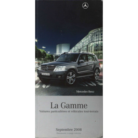 Catalogue Gamme Véhicules Mercedes 2008 (Français) + Tarifs | Gamme Mercedes 2008 |