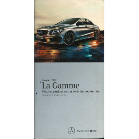 Catalogue Gamme Véhicules Mercedes 2013 (Français) + Tarifs | Gamme Mercedes 2013 |