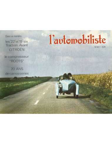 L'Automobiliste N°40 Sept / Nov 1975 (Edition souple) | L'AUTOMOBILISTE 40- SOUPLE |