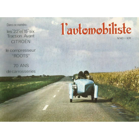 L'Automobiliste N°40 Sept / Nov 1975 (Edition souple) | L'AUTOMOBILISTE 40- SOUPLE |