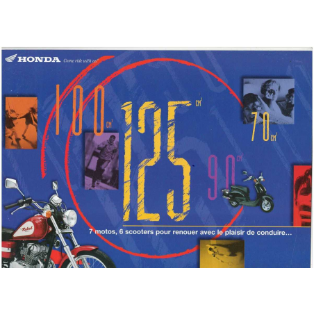Brochure HONDA 70 à 125 cm3 (Français) 1997 | Honda 001 |