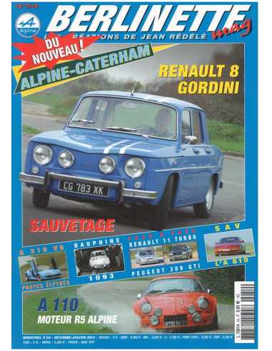 RENAULT 8 GORDINI - Alpine Berlinette Mag N°54 | Berlinette Mag N°54 |