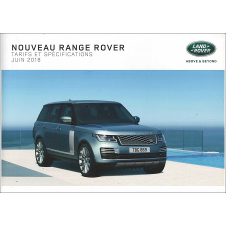 Brochure NOUVEAU RANGE ROVER Tarifs 2018 (français) | LR04 |