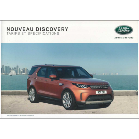 Brochure DISCOVERY LAND ROVER Tarifs 2016 (français) | LR05 |