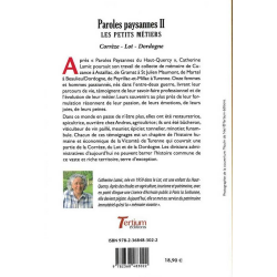Paroles paysannes. Vol. 2. Les petits métiers : Corrèze, Lot, Dordogne De Catherine Lamic Ed. Tertium 9782368483022 2