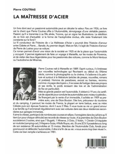 La maîtresse d'acier De PIERRE COUTRAS ( Réédition 2022) | 9782362140525 |