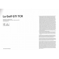 Dépliant VOLKSWAGN GOLF 7 GTI TCR (07/2019) Français | VW03 - Ref: 915.39.46 | 2