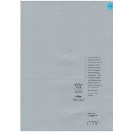 Catalogue AUDI A6/S6 ,Inclus Quattro (Français) 1994 | AUDI25 |
