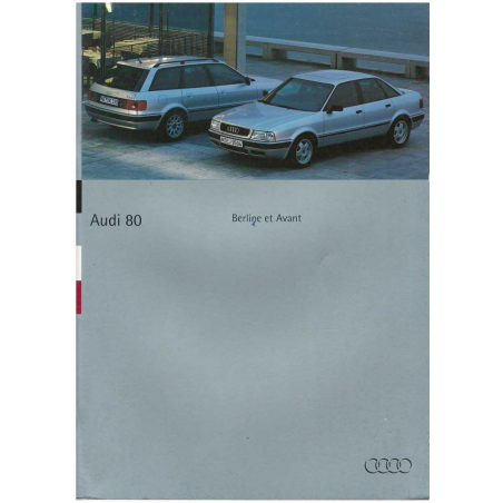 Catalogue AUDI A80, Inclus V6 (Français) 1994 | AUDI27 |