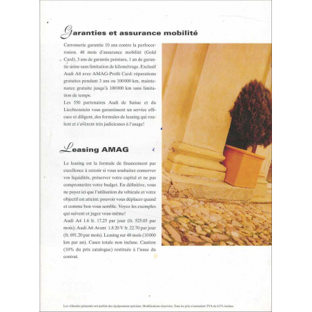 Brochure AUDI A4 , A6 et A8 (Français) | AUDI29 |