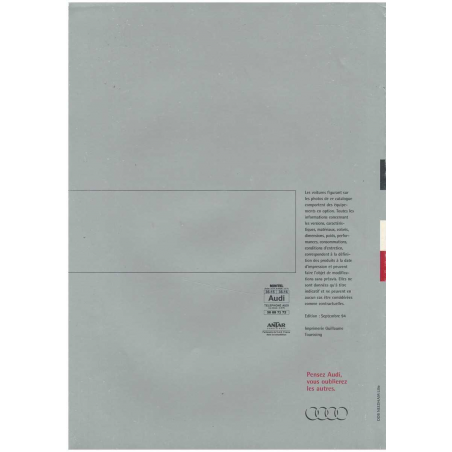 Dépliant AUDI 80 First édition (Français) 1994 | AUDI32 |