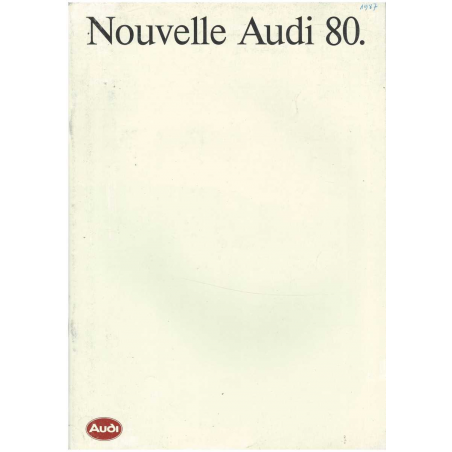 Catalogue Nouvelle AUDI 80 (Français) 1986 | AUDI36 |