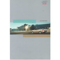 Catalogue AUDI A4 Cabriolet 2.4l et 3.0l (Français) 2002 | AUDI39 - Ref: 233/1100.49.41 |