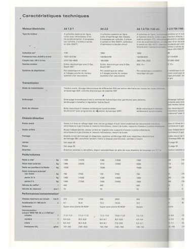 Catalogue AUDI A4 Avant (Français) 2001 | AUDI41 |