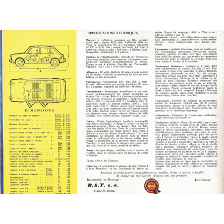 Dépliant MORRIS 1100 (ADO 16) 2 et 4 portes (Français) | MORRIS 1 |