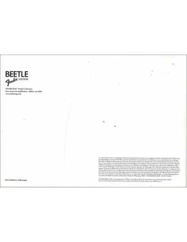 Catalogue VW New Beetle 2 Coach "FENDER" (Français) 2012 | VW017 |