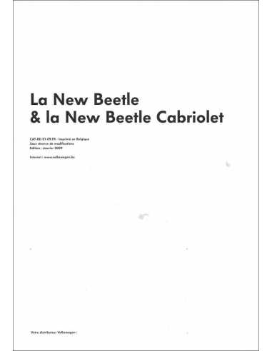 Catalogue VOLKSWAGEN New Beetle 1 et Cabriolet (Français) 2009 | VW029 |